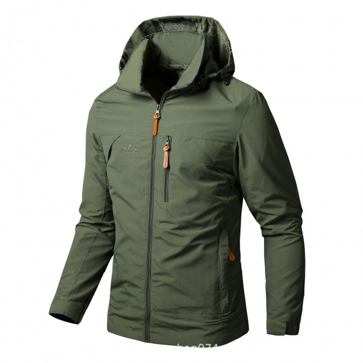 Herren nan leichte wasserabweisende Softshelljacke mit Kapuze und Sicherheitsreißverschluss Echo Archiv