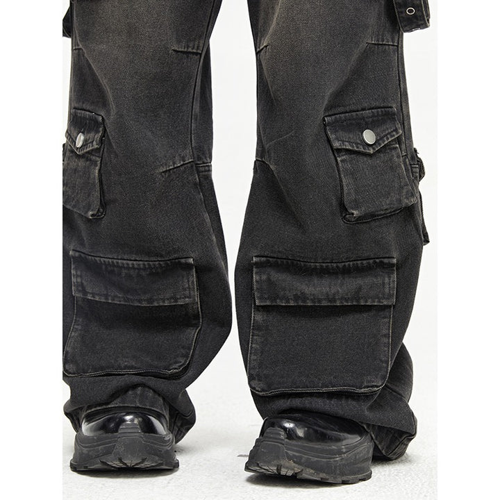 Herren Lässige Denim Hose mit innovativen Taschen Echoarchiv