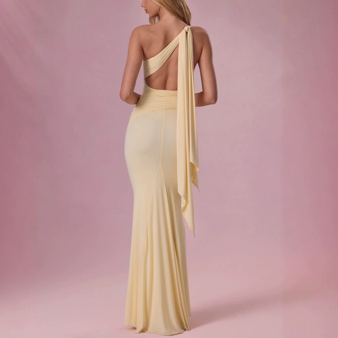 Damen Elegantes Maxikleid mit asymmetrischem Design Echo Archiv