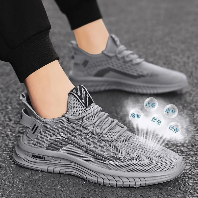 Herren Leichter Strick-Sneaker mit gepolsterter Komfortsohle und atmungsaktivem Mesh Echoarhiv