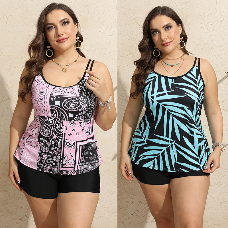 Damen Tankini-Set mit modischem Paisleymuster und bequemen Shorts Echo Archiv