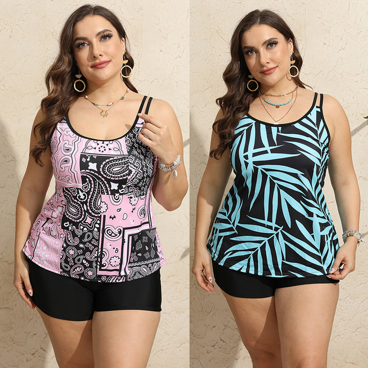 Damen Tankini-Set mit modischem Paisleymuster und bequemen Shorts Echo Archiv