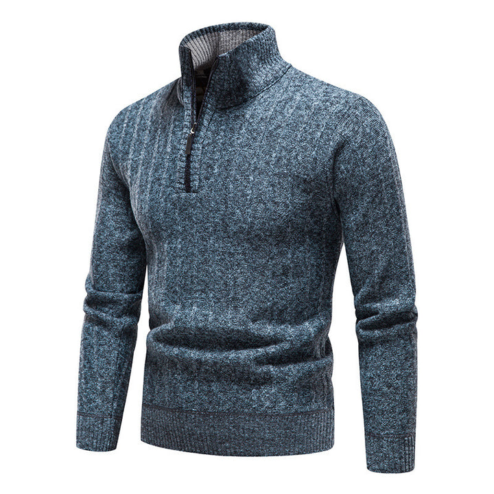 Herren modischer Rollkragenpullover mit Reißverschluss Echoarchiv