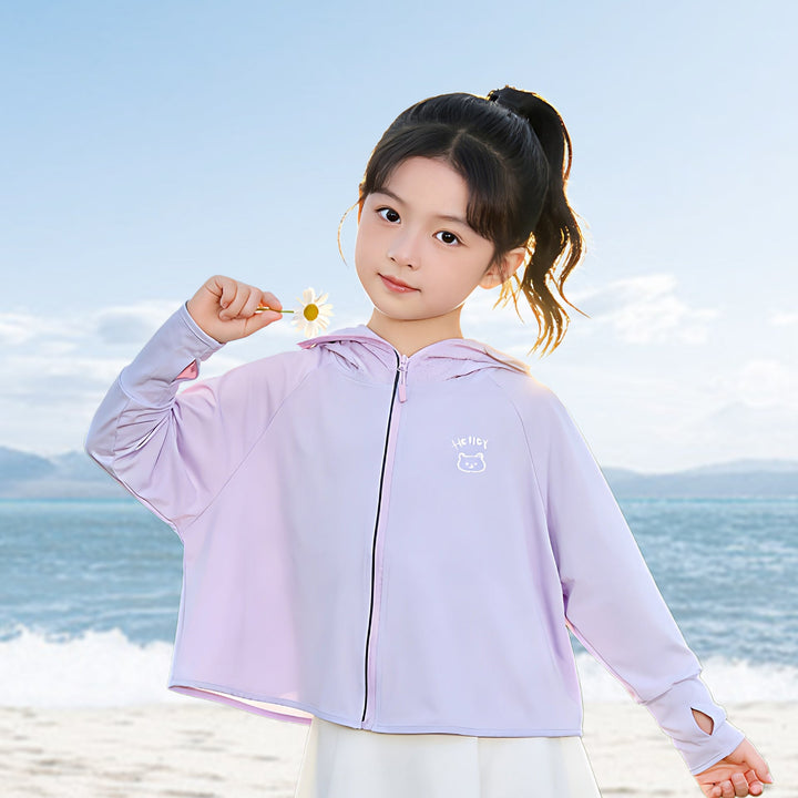 Mädchen Sonnenjacke mit Kapuze und UV-Schutz Echo Archiv