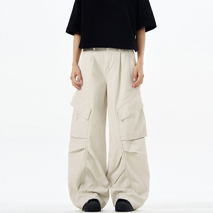 Herren weite technische Multi-Pocket Cargohose im Palazzoschnitt Echo Archiv
