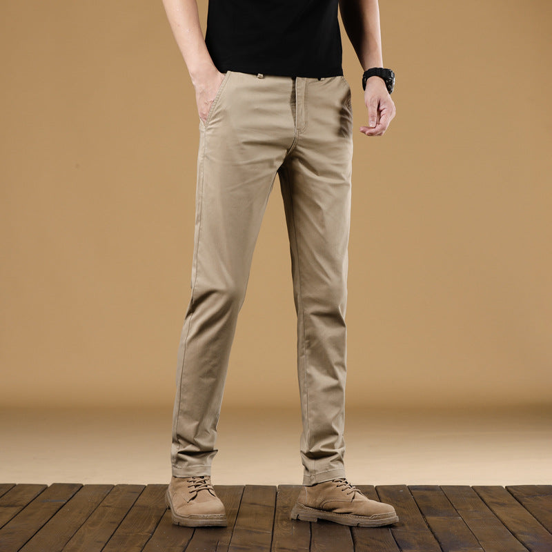 Herren Slim-Fit Baumwoll-Chinohose mit elastischem Bund und geradem Bein Echo Archiv