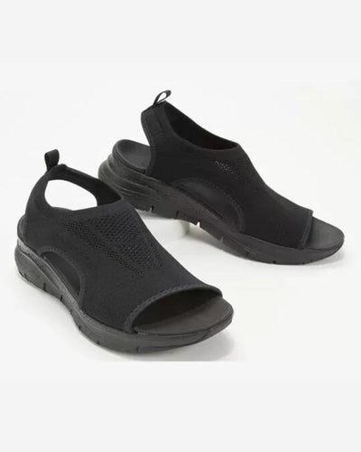 Damen Komfortable Sandaletten mit atmungsaktiver Strickoberfläche und ergonomischem Fußbett Echoarchiv