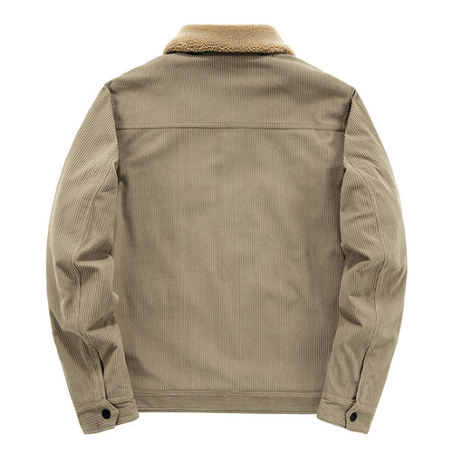Herren Lässige Cordjacke mit hochwertigem Teddyfutter Echo Archiv