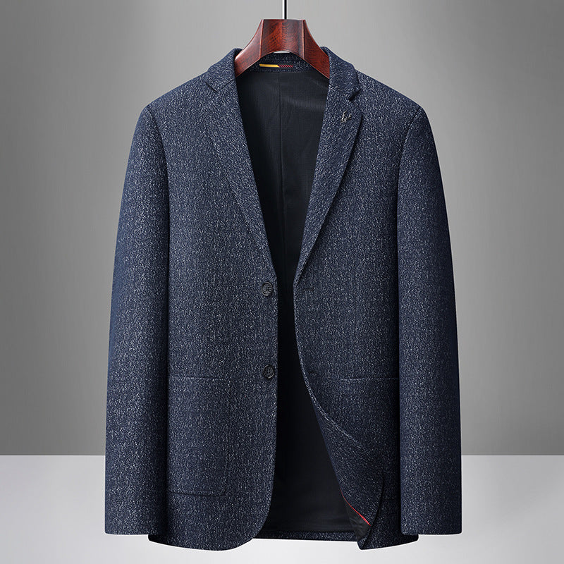 Herren Elegantes strukturiertes Business-Sakko mit aufgesetzten Taschen Echo Archiv