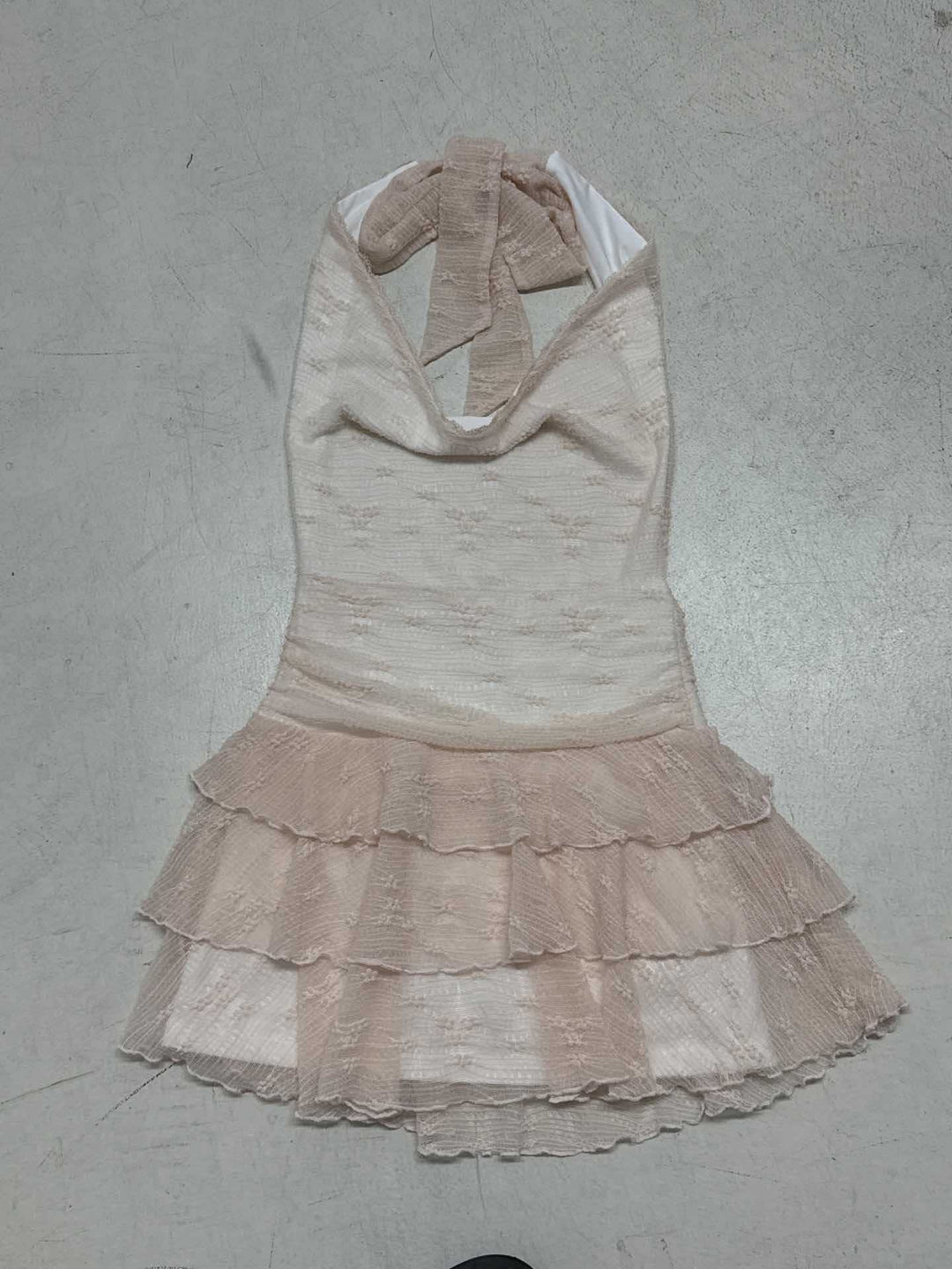 Damen elegantes Wickelkleid mit Rüschendetails und verstellbarem Halter Echo Archiv
