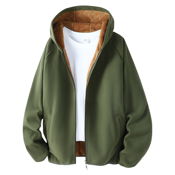 Unisex Fleecejacke mit Teddyfutter und Kapuze Echoarchiv