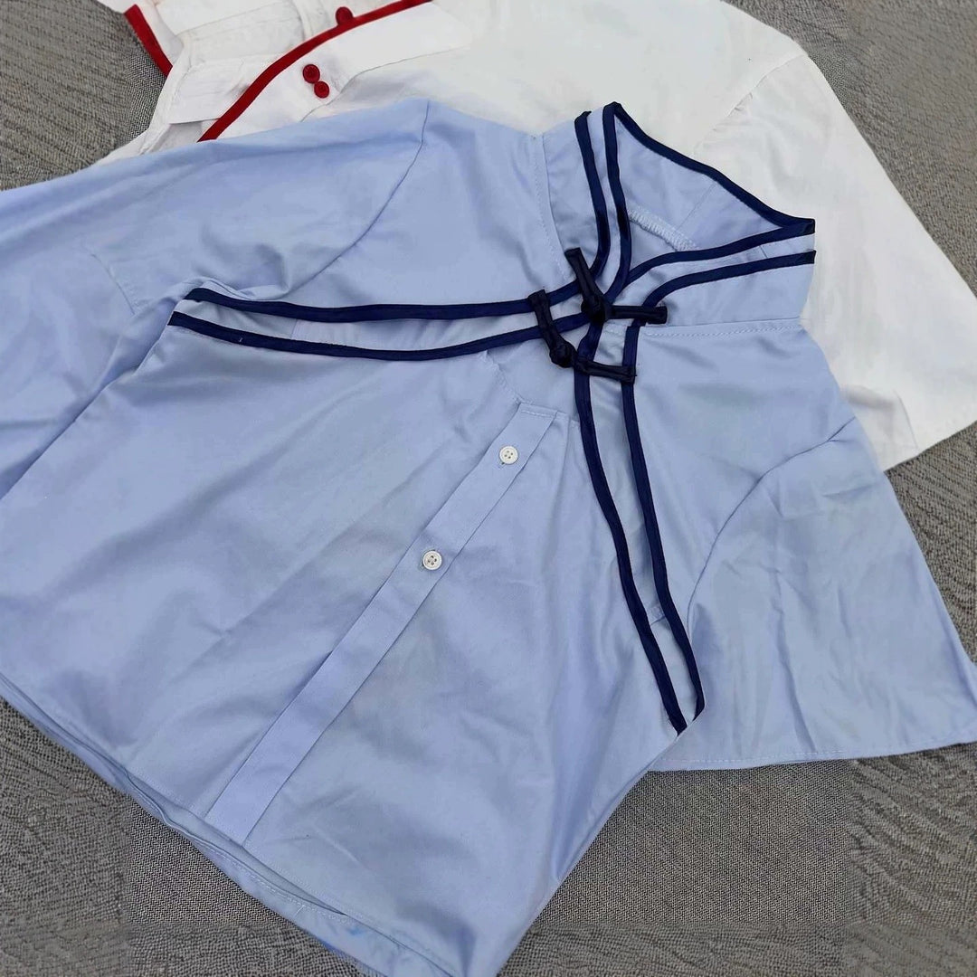 Damen Elegante Chiffon-Bluse mit Stehkragen und Rüschendetails Echo Archiv