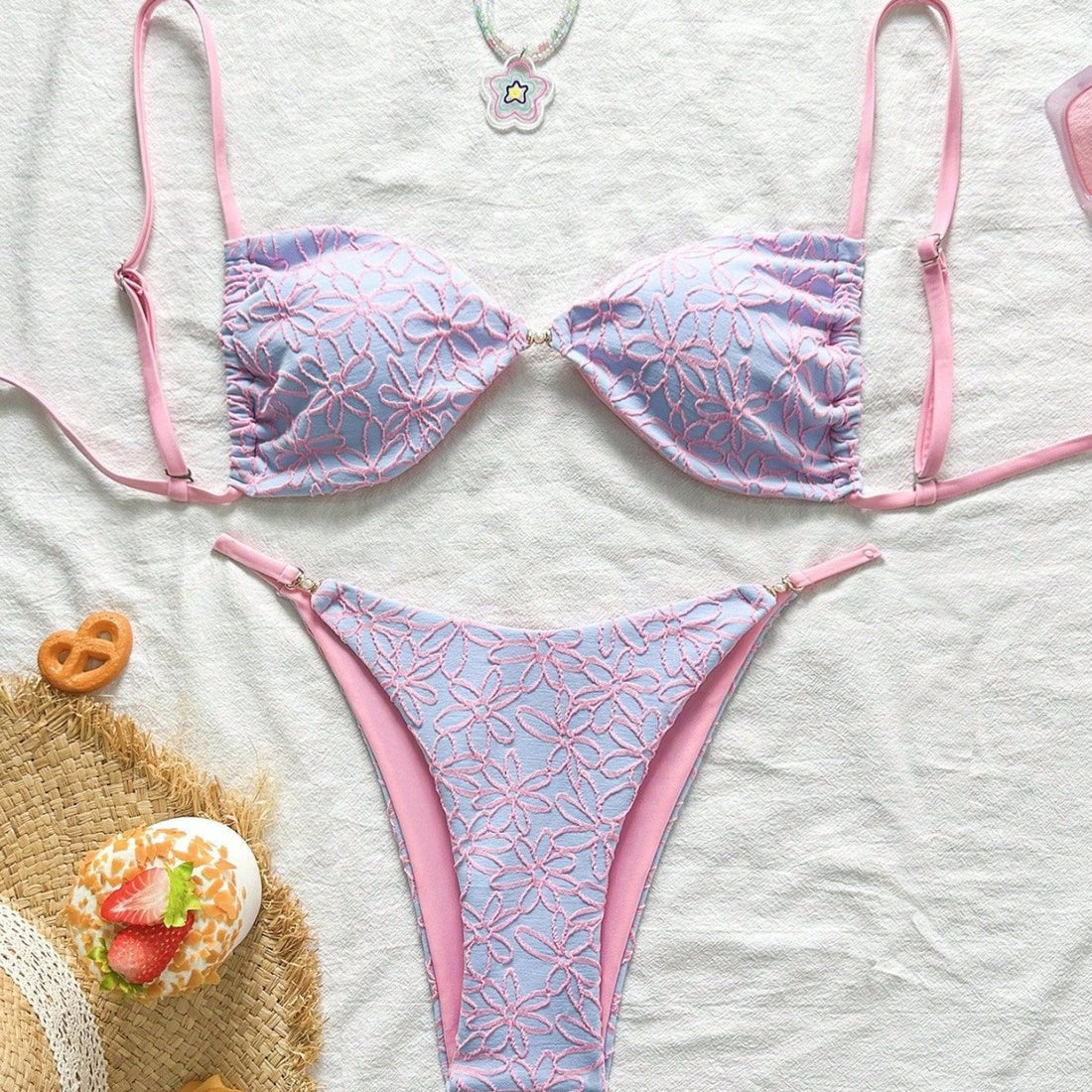 Damen attraktiver Blumenmuster-Bikini – Maréssa
