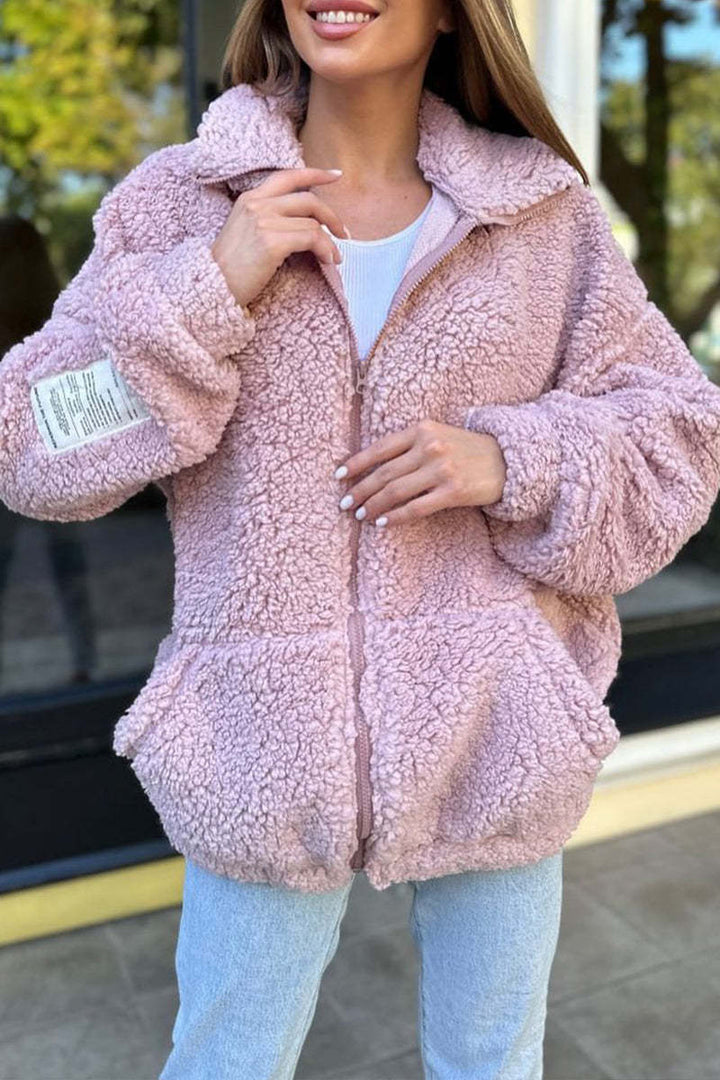 Damen Fleecejacke mit weichem Innenfutter und hoher Kragen Echoarchiv