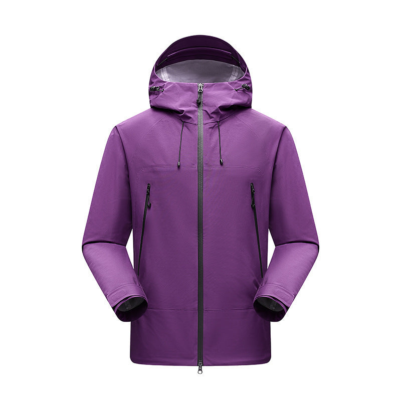 Herren Minimalistische technische dreilagige Softshelljacke mit versiegelten Nähten und wasserdichtem Frontreißverschluss Echo Archiv