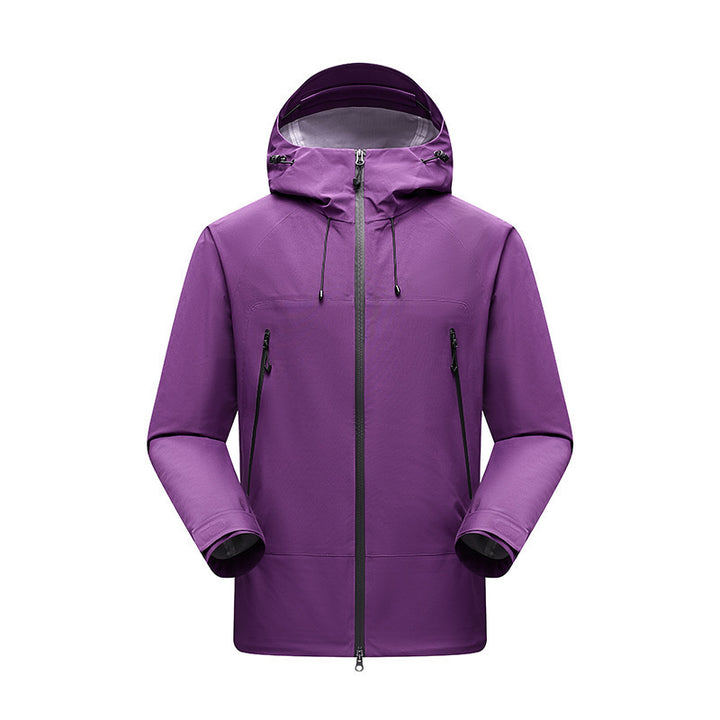 Herren Minimalistische technische dreilagige Softshelljacke mit versiegelten Nähten und wasserdichtem Frontreißverschluss Echo Archiv