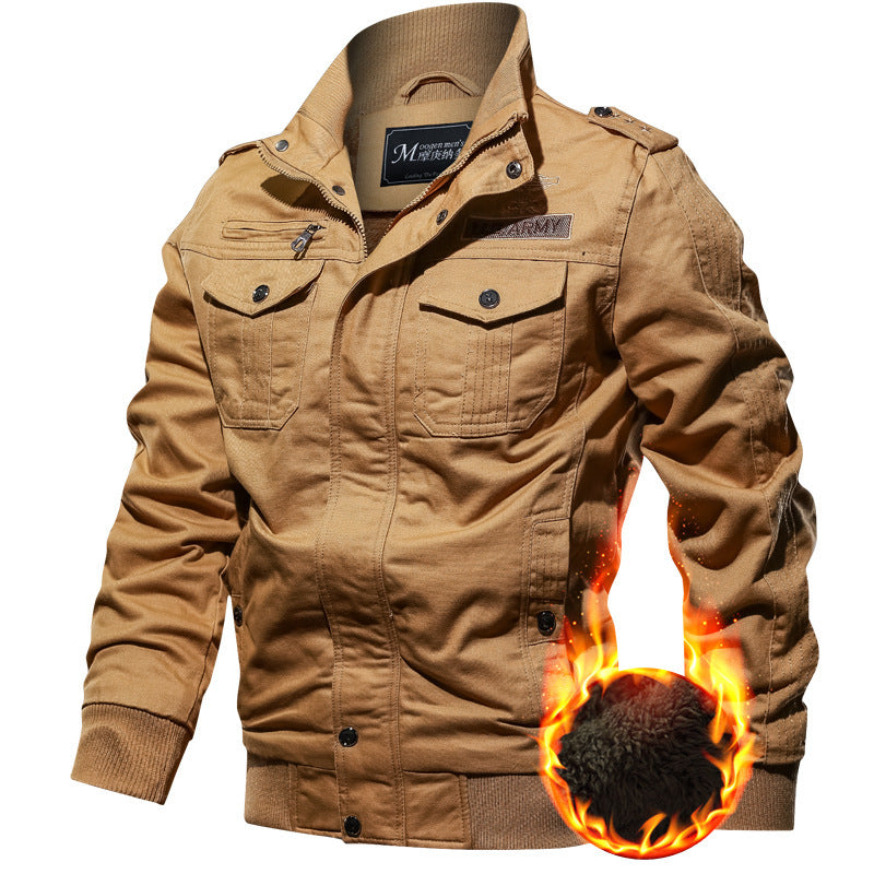 Herren Military-Canvas-Blouson mit hochwertiger Thermofütterung, Pattentaschen und Rippbündchen Echo Archiv