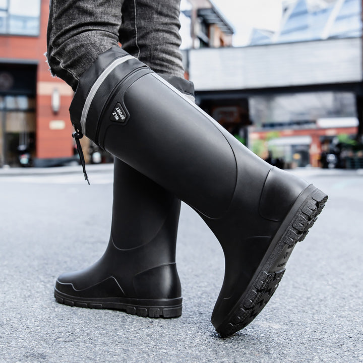 Herren Mittelhohe Wasserdichte Gummistiefel mit kontrastierender Profilsohle Echoarhiv