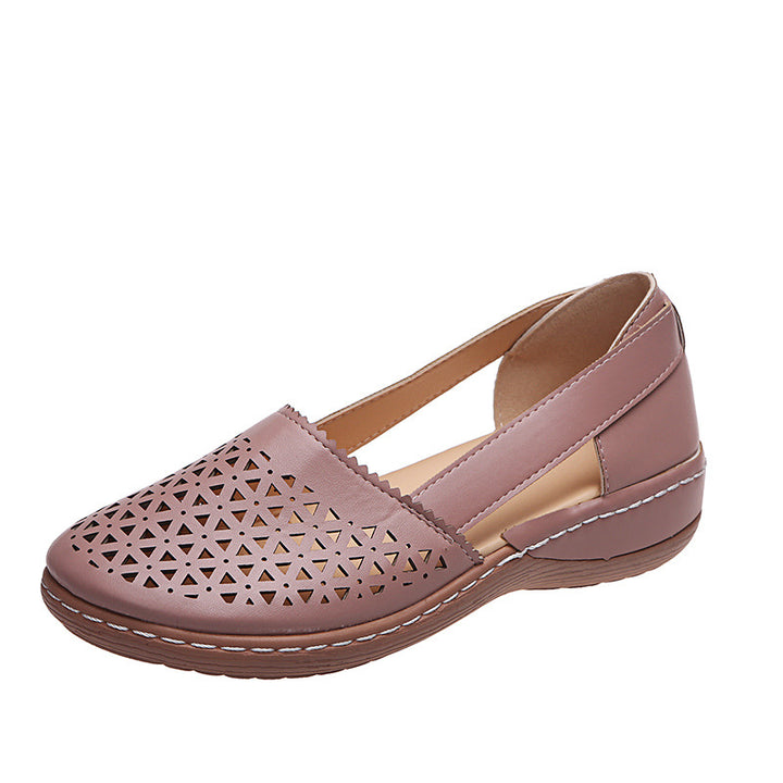 Damen  perforierte Slipper-Pumps mit seitlichen Cut-Outs elastischem Fersenband und dämpfender Komfortsohle Echo Archiv