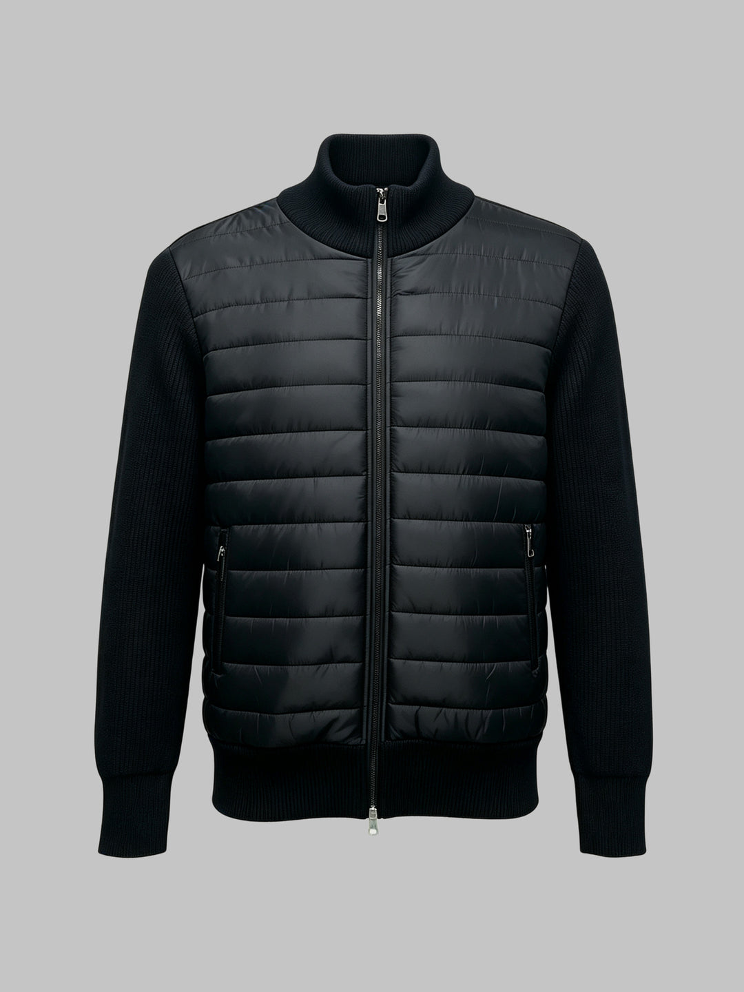 Herren Sportliche Steppjacke mit hochschließendem Kragen