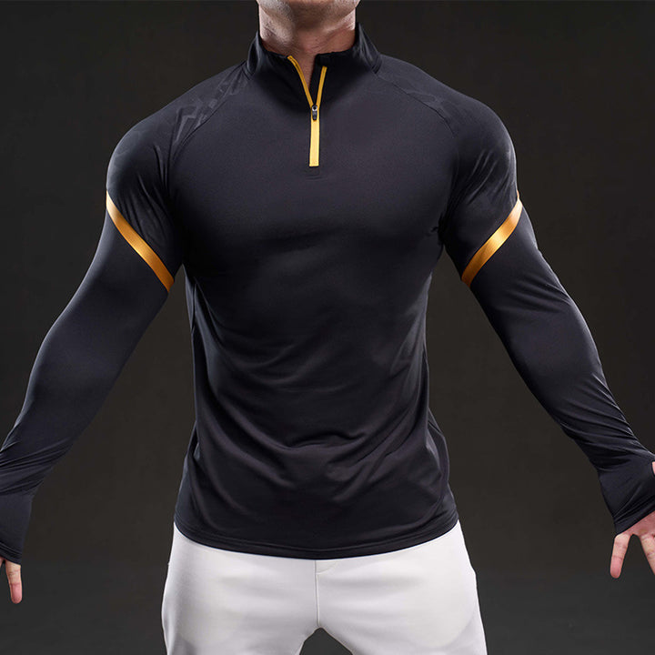 Herren Langarm Funktionsshirt mit Stehkragen Echoarchiv