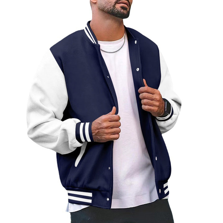 Herren Varsity-Jacke mit Kontrastärmeln und strapazierfähigem Material Echoarchiv