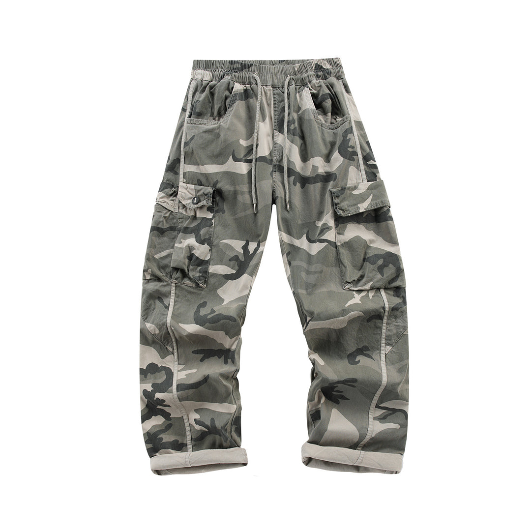 Herren Cargohose mit elastischem Bund, Tunnelzug und Mehrfach‑Taschen Echo Archiv