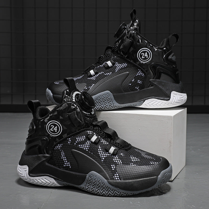 Unisex High-Top Basketball-Sneaker mit Drehverschluss und atmungsaktivem Mesh – Norré