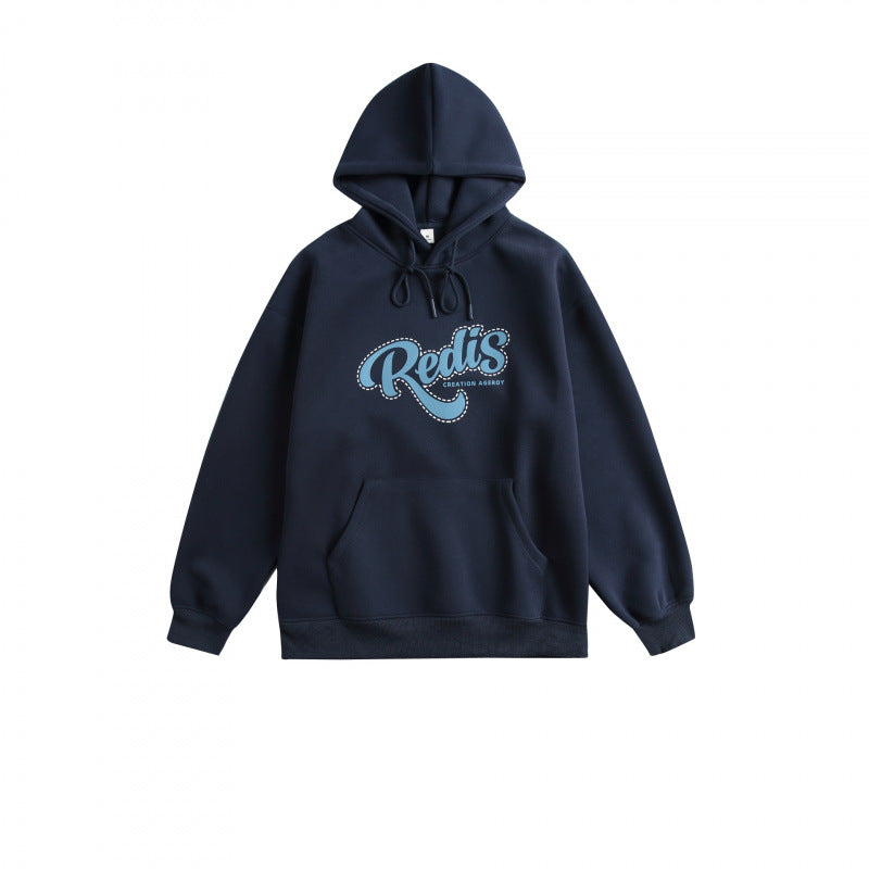 Unisex Oversize-Kapuzenpullover mit Kängurutasche, Logoprint und breitem Rippbund Echo Archiv