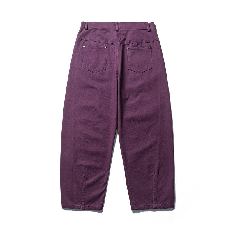 Herren Konisch geschnittene Twill-Hose mit hoher Taille und fünf Taschen Echo Archiv