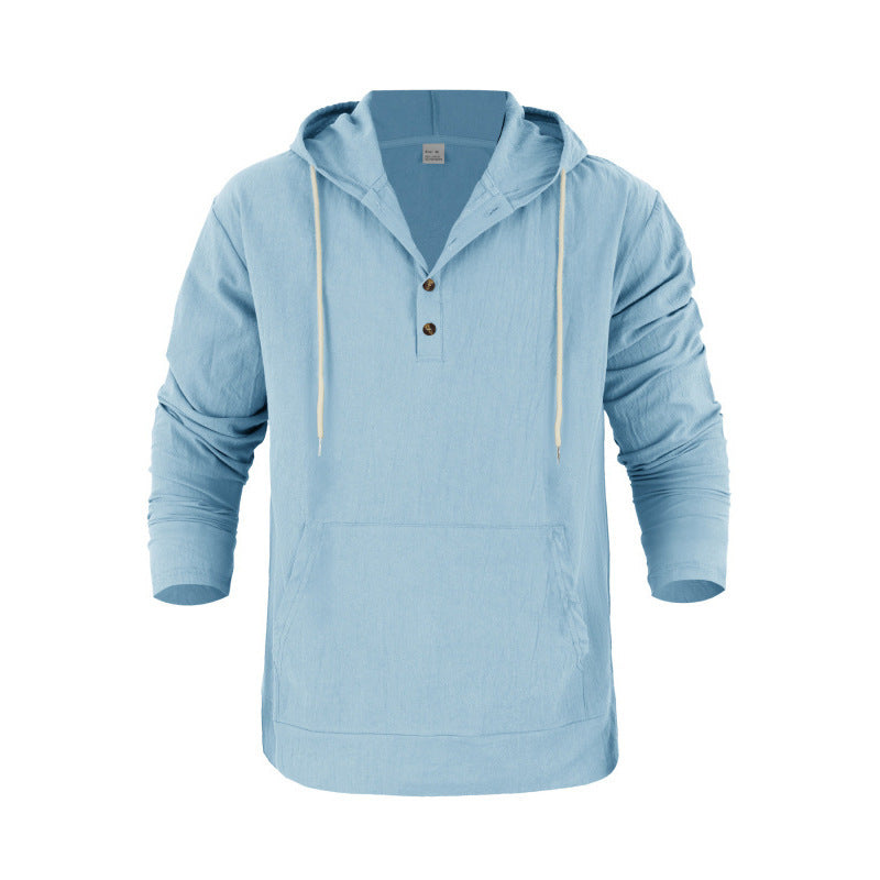 Herren Pullover mit Kapuze und Knopfleiste Echoarchiv