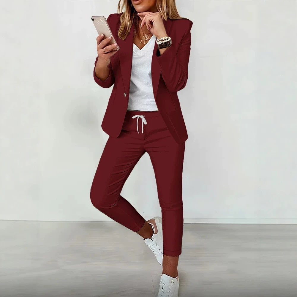 Damen Elegantes Blazer-Set mit bequemen Jogginghose Echo Archiv