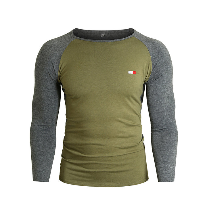 Herren Langarm-T-Shirt mit Raglanärmeln und hochwertiger Baumwolle Echoarchiv