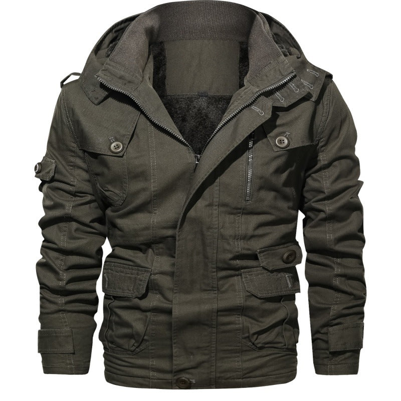 Herren stylischer Outdoor-Jacke mit multifunktionalen Taschen und wärmendem Innenfutter Echoarchiv