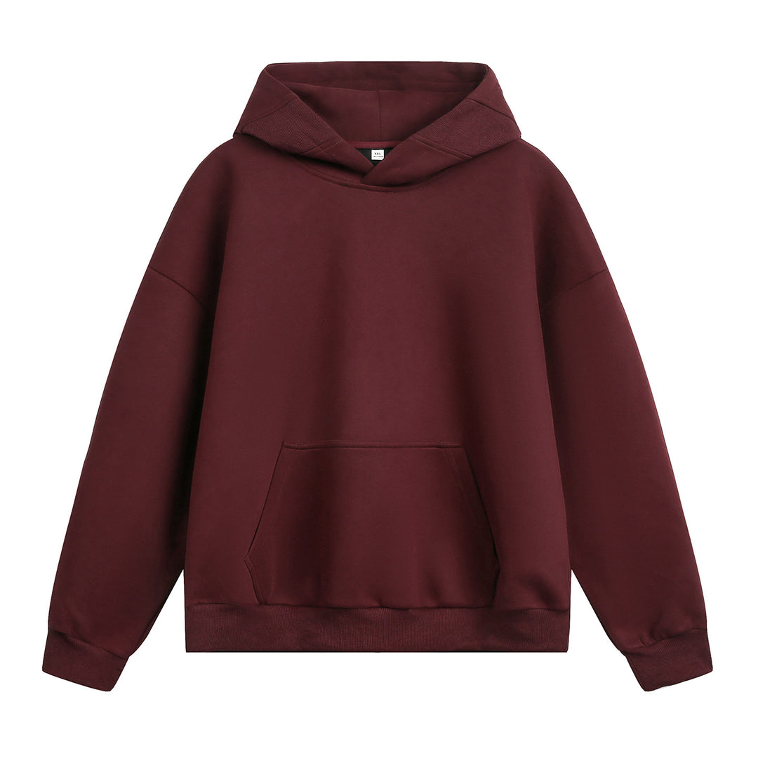 Unisex Oversize-Kapuzenpullover ohne Kordel mit Kängurutasche und Raglanärmeln Echo Archiv