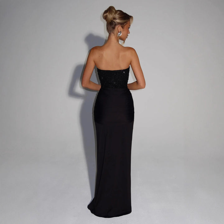 Damen Strapless Glamour- Abendkleid mit drapierter Taille Echo Archiv