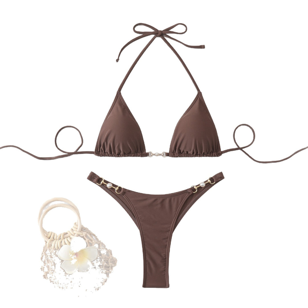 Damen Triangel-Bikini mit elegantem Goldakzent Echo Archiv