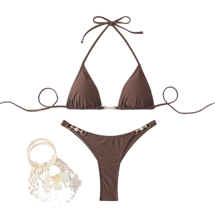 Damen Triangel-Bikini mit elegantem Goldakzent Echo Archiv