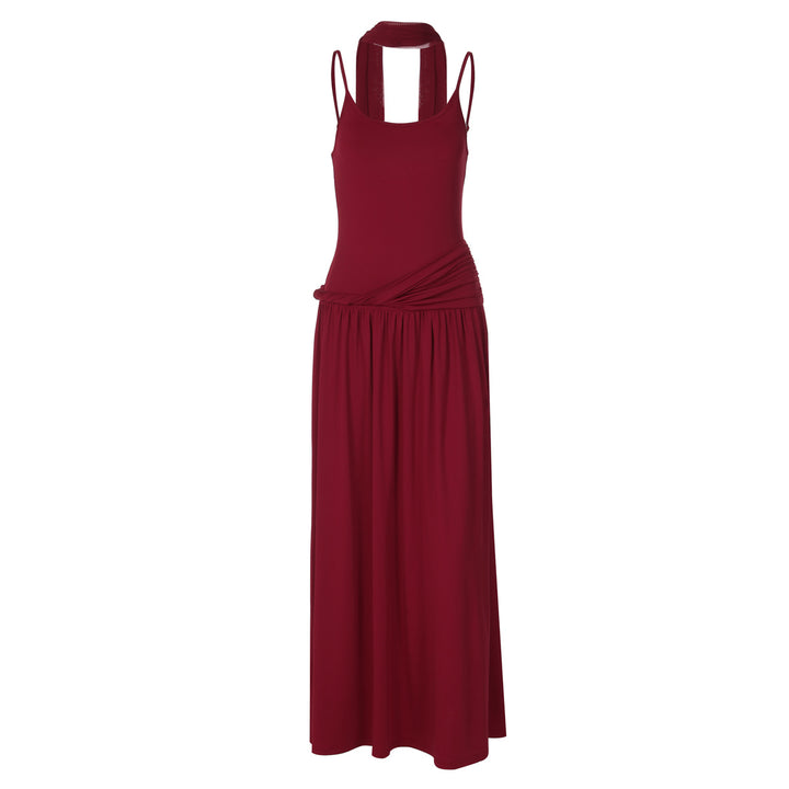 Damen Haltermaxikleid mit elegantem Schnitt und praktischen Raffungselementen Echo Archiv