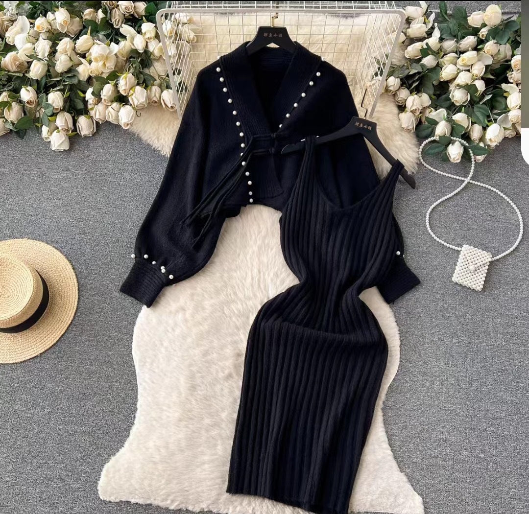Damen Elegantes Strickset mit Rib-Design Echo Archiv