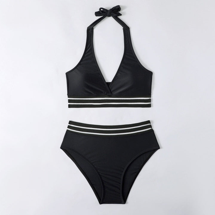 Damen Triangel-Bikini-Set mit sportlichem Streifenmuster Echo Archiv