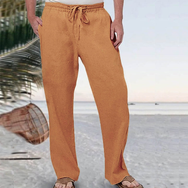 Herren nan weiche Loungehose aus Baumwolljersey mit elastischem Tunnelzugbund und seitlichen Eingrifftaschen Echo Archiv
