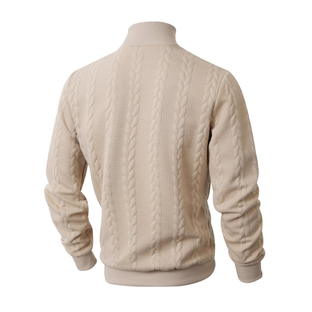 Herren Grobstrickpullover mit hohem Kragen Echoarchiv