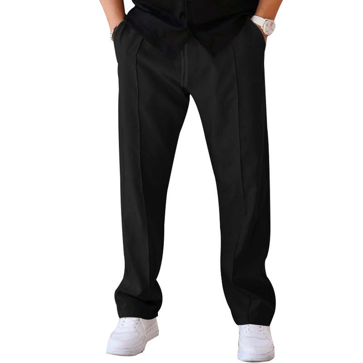 Herren elegante Freizeithose mit geradem Schnitt und klassischen Falten Echoarchiv