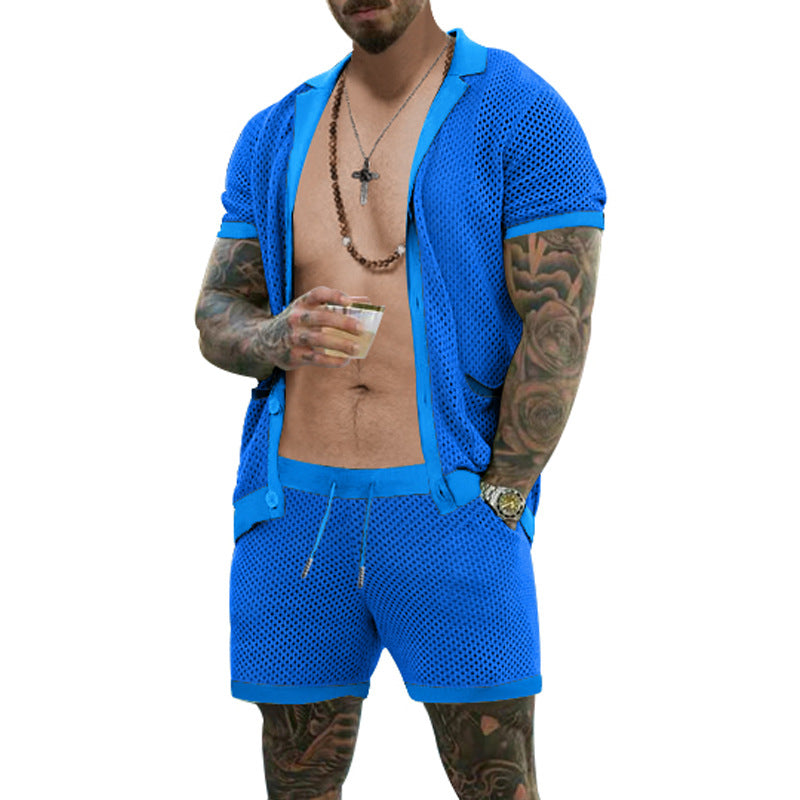 Herren lässiges Netzsport-Outfit im Sommerstil Echoarchiv