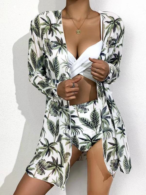 Damen Blütenmuster Strandkimono mit lässigem Schnitt Echo Archiv