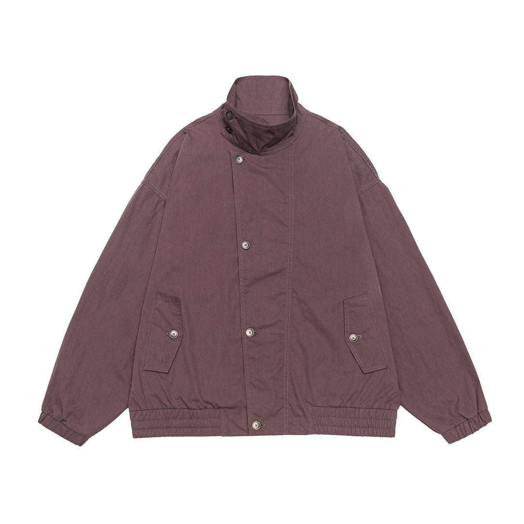 Unisex Leichter Boxy‑Blouson mit Funnel‑Kragen und Utility‑Taschen Echoarchiv