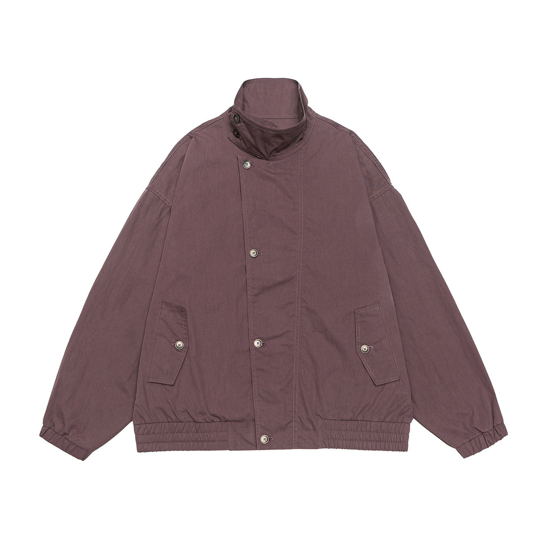 Unisex Leichter Boxy‑Blouson mit Funnel‑Kragen und Utility‑Taschen Echoarchiv