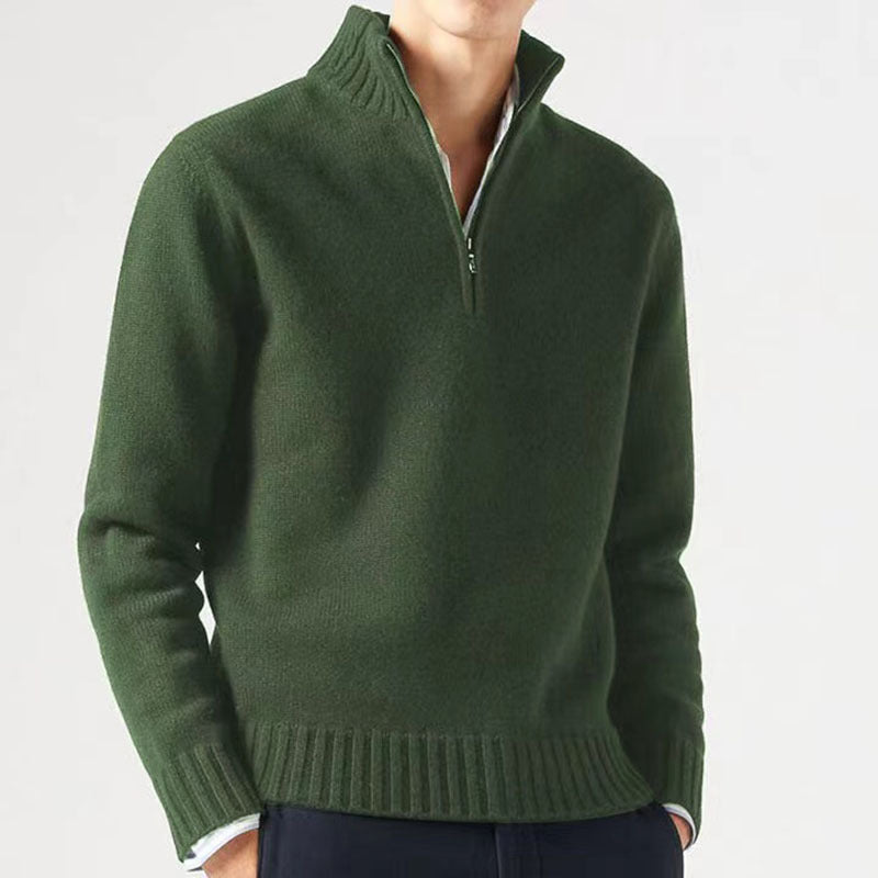 Herren Pullover mit hohem Kragen und modernem Reißverschluss Echoarchiv