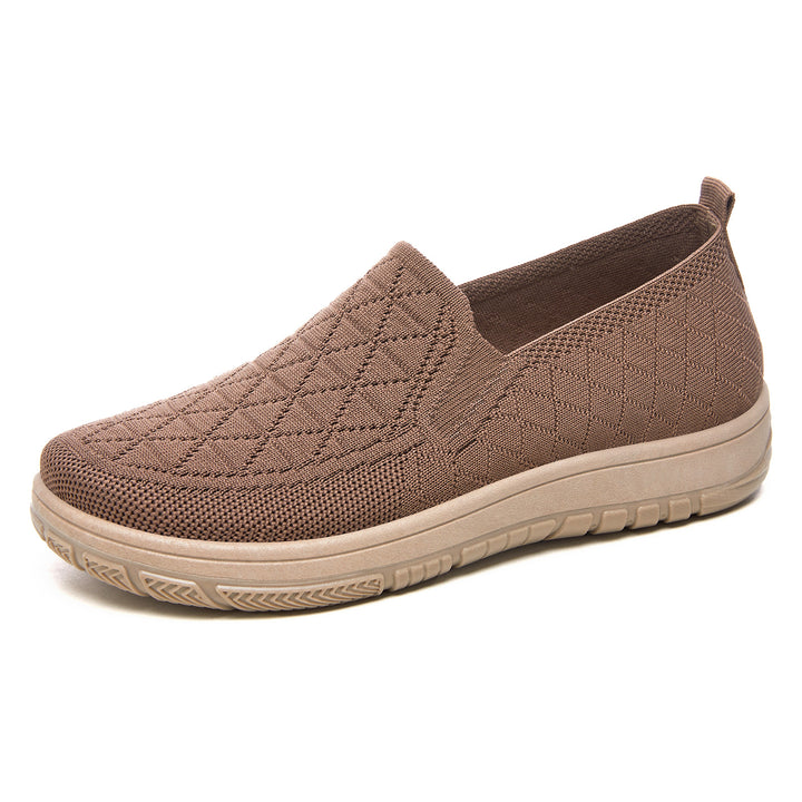 Damen nan atmungsaktiver Strick-Slipper mit orthopädischer Stoßdämpfung und flexibler Profilsohle Echo Archiv